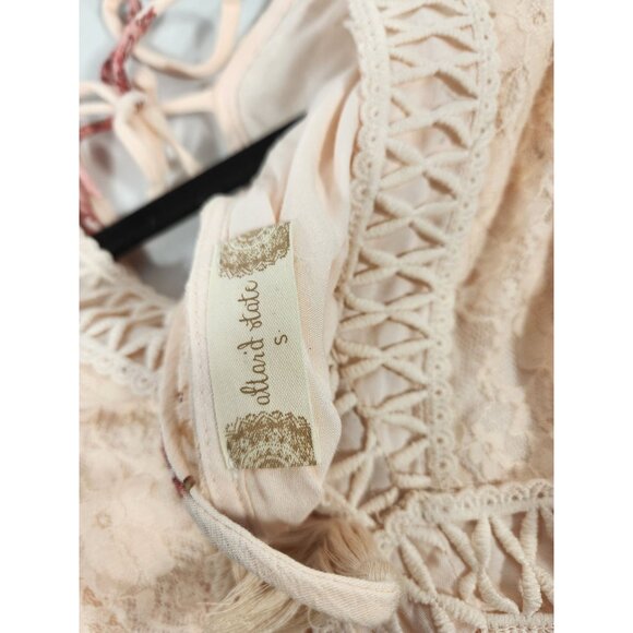 Alter'd State Womens Dress Delicate Floral Peach Boho Fairycore Y2K US/S - Picture 10 of 10